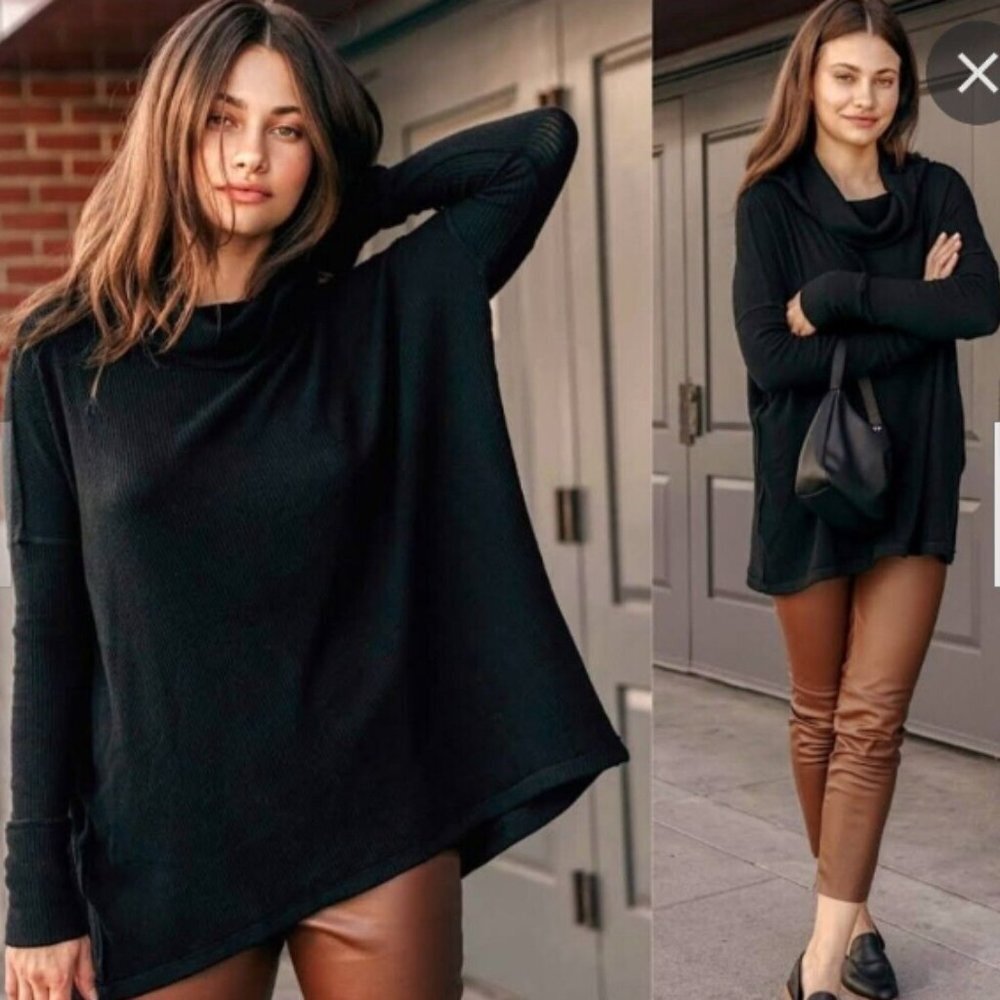 NEW Free People Juicy Long Sleeve Waffle Knit Thermal Top new with tag XS